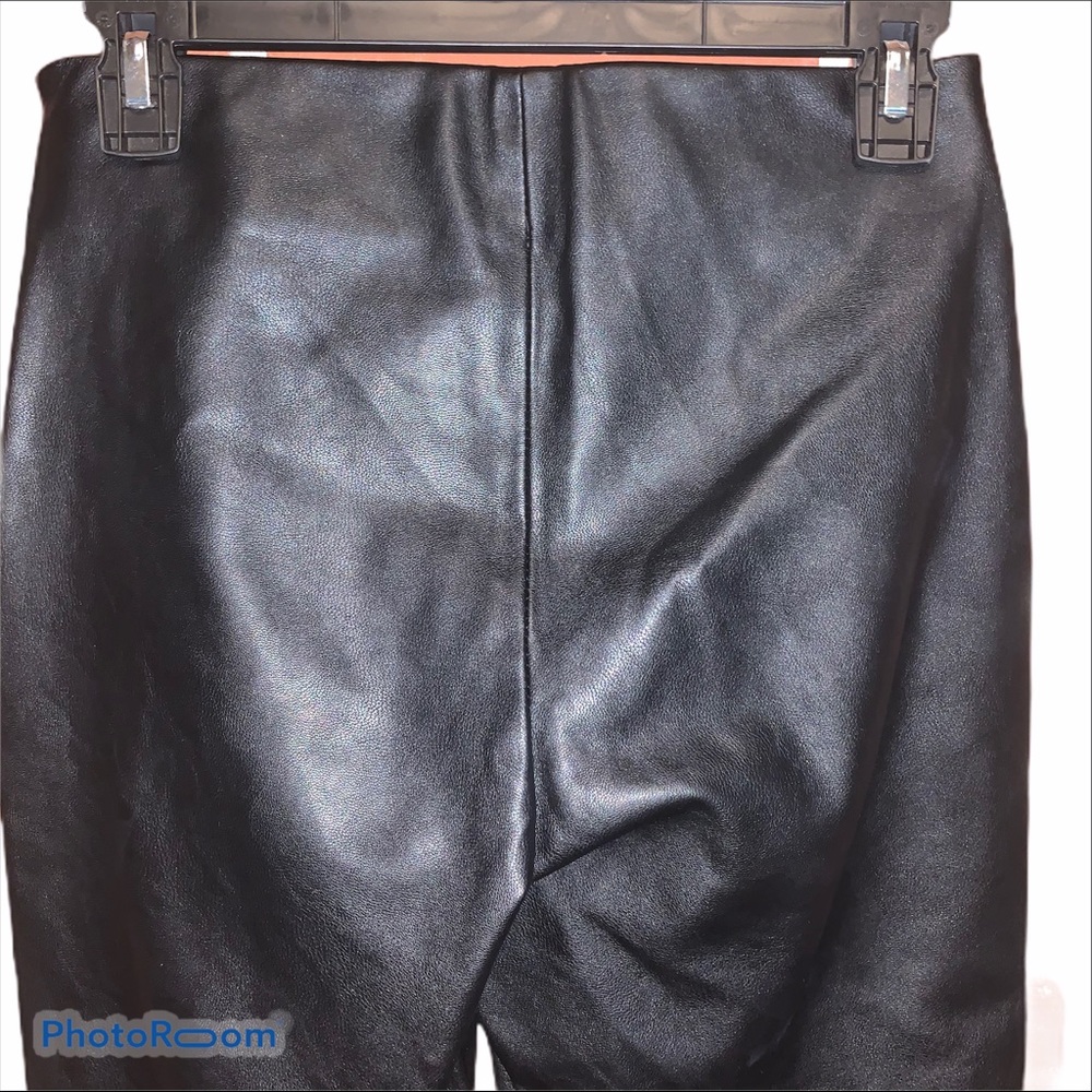 ZARA BASIC | Black Festival Faux Leather Pants - Picture 7 of 8